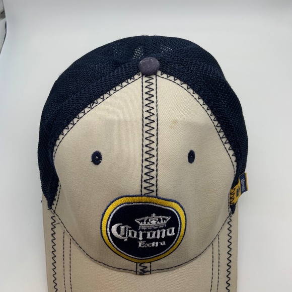 Corona Extra La Cerveza Mas Fina Retro Stitched Embroidered Meshback Hat - Picture 11 of 16